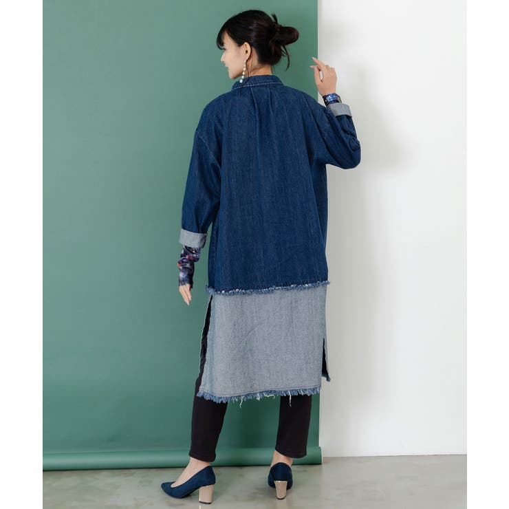 ひょっこりスカラーちゃん柄デニムシャツアウター | ScoLar | 詳細画像3 