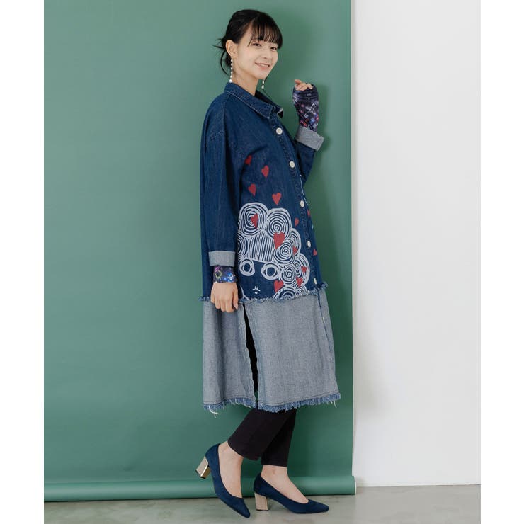 ひょっこりスカラーちゃん柄デニムシャツアウター | ScoLar | 詳細画像4 