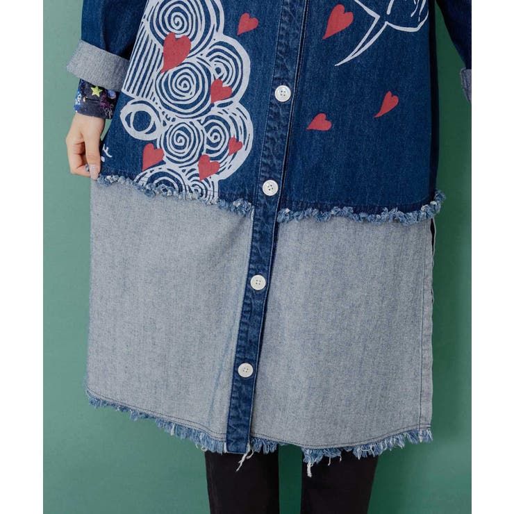 ひょっこりスカラーちゃん柄デニムシャツアウター | ScoLar | 詳細画像7 