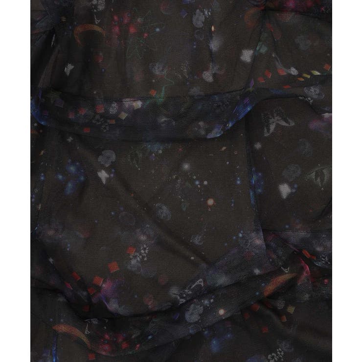 2柄展開タック入りチュールバルーンワンピース | ScoLar | 詳細画像9 