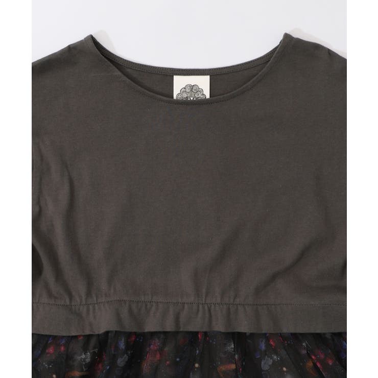 2柄展開タック入りチュールバルーンワンピース | ScoLar | 詳細画像12 