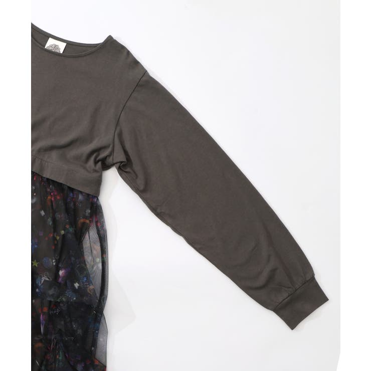 2柄展開タック入りチュールバルーンワンピース | ScoLar | 詳細画像13 