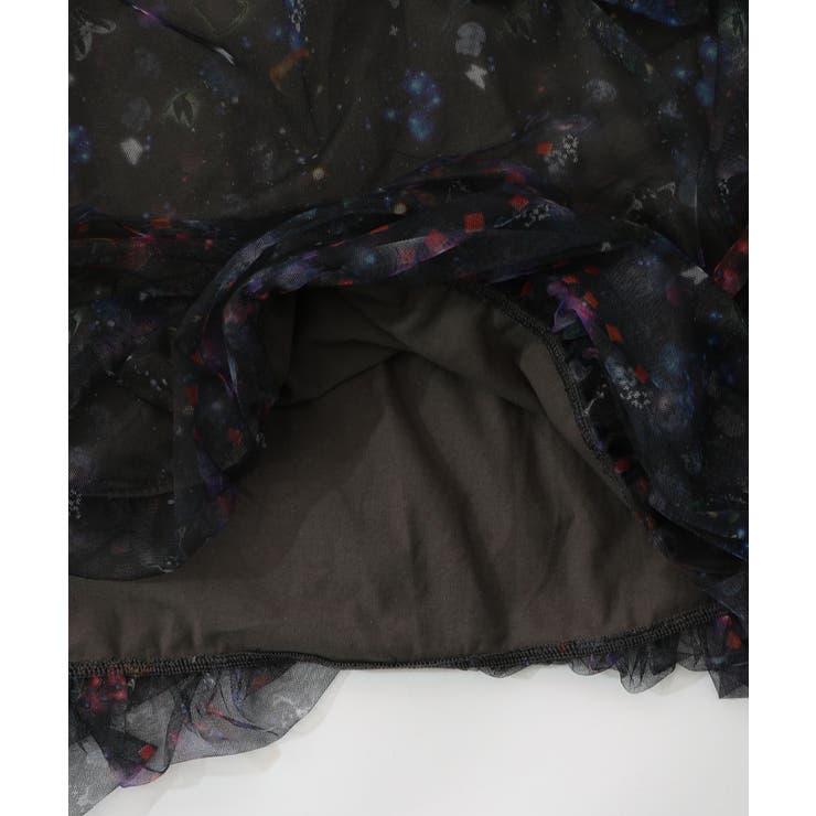 2柄展開タック入りチュールバルーンワンピース | ScoLar | 詳細画像15 