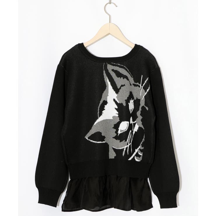 ひょっこりネコ×フリル付き 4WAYプルオーバー | ScoLar | 詳細画像16 