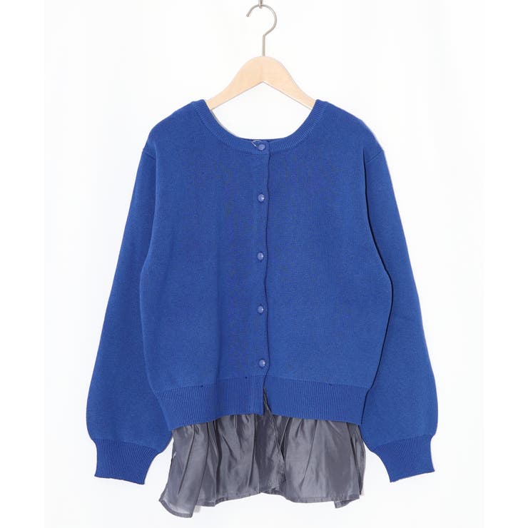 ブルー | ひょっこりネコ×フリル付き 4WAYプルオーバー | ScoLar