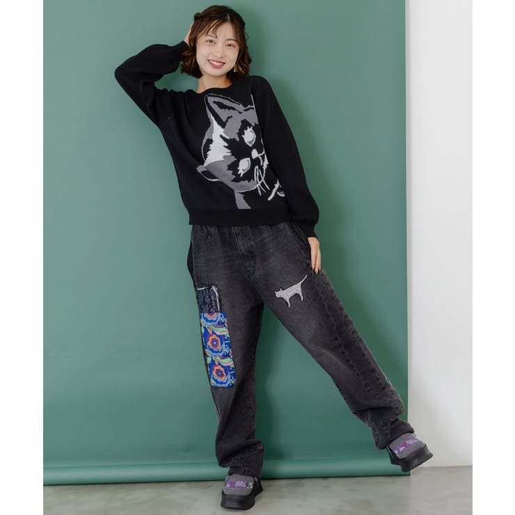 ひょっこりネコ×フリル付き 4WAYプルオーバー | ScoLar | 詳細画像11 