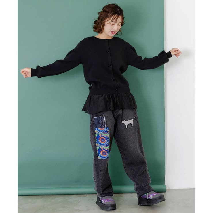 ひょっこりネコ×フリル付き 4WAYプルオーバー | ScoLar | 詳細画像2 