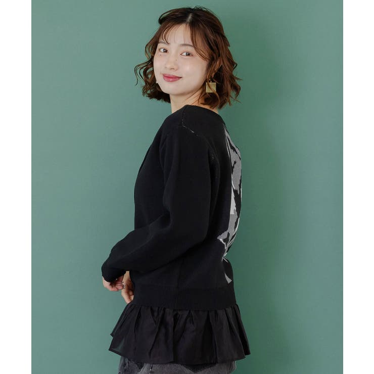 ひょっこりネコ×フリル付き 4WAYプルオーバー | ScoLar | 詳細画像3 