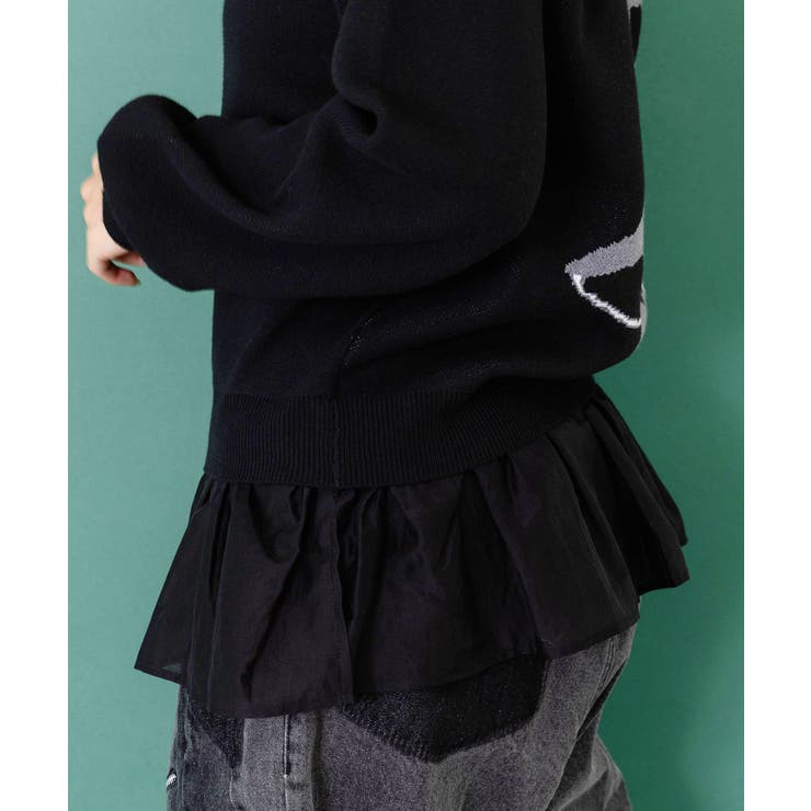 ひょっこりネコ×フリル付き 4WAYプルオーバー | ScoLar | 詳細画像6 