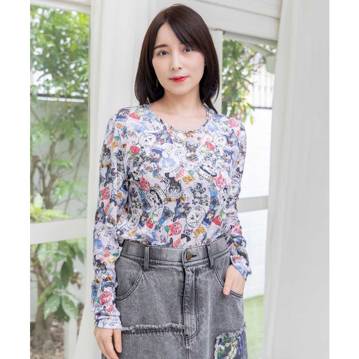 3柄展開クラッシュベロアロンT | ScoLar | 詳細画像2 