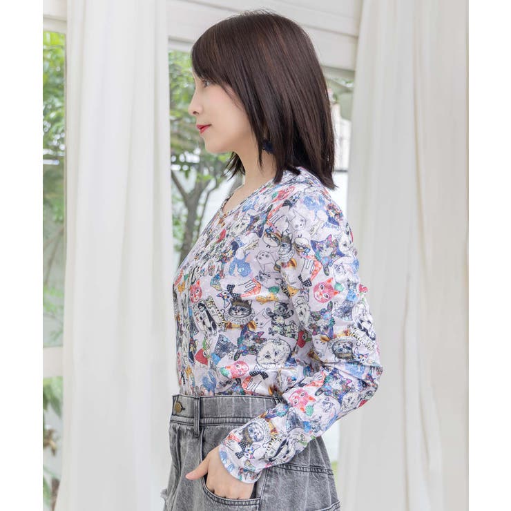 3柄展開クラッシュベロアロンT | ScoLar | 詳細画像3 