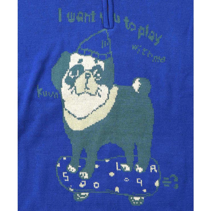 かまって欲しいパグ ハイネックニットプルオーバー | ScoLar | 詳細画像11 