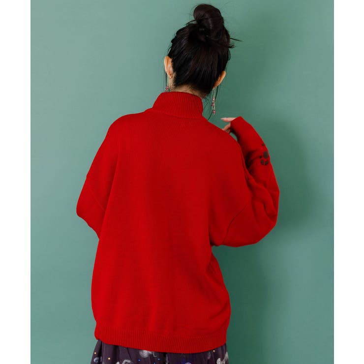 かまって欲しいパグ ハイネックニットプルオーバー | ScoLar | 詳細画像5 