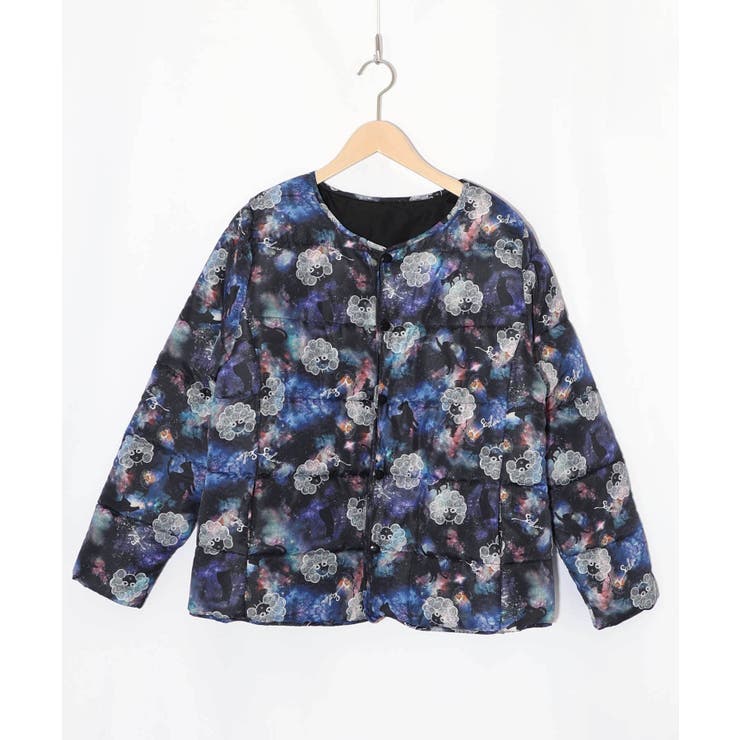 スカラーちゃん×宇宙×ネコ柄リバーシブル中綿ブルゾン | ScoLar | 詳細画像7 