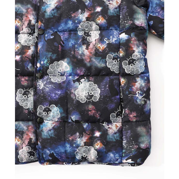 スカラーちゃん×宇宙×ネコ柄リバーシブル中綿ブルゾン | ScoLar | 詳細画像12 