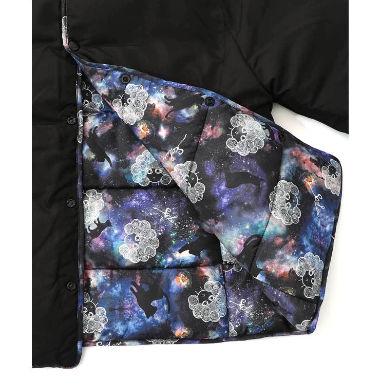 スカラーちゃん×宇宙×ネコ柄リバーシブル中綿ブルゾン | ScoLar | 詳細画像14 
