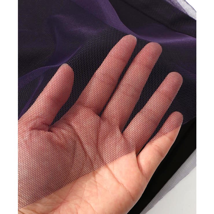 チュールとラインテープのカーゴパンツ[品番：SRSW0000299]｜ScoLar