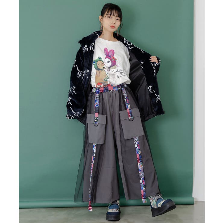 スカラー柄展開フランネル×タフタブルゾン | ScoLar | 詳細画像1 