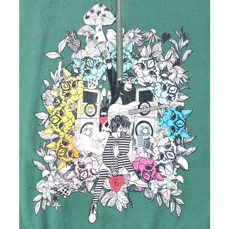 スカラーちゃんと時計と音楽柄裏毛チュニック | ScoLar | 詳細画像12 