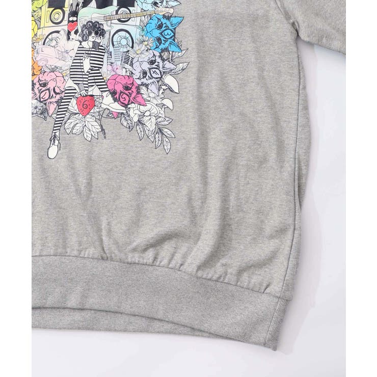 スカラーちゃんと時計と音楽柄裏毛チュニック | ScoLar | 詳細画像15 