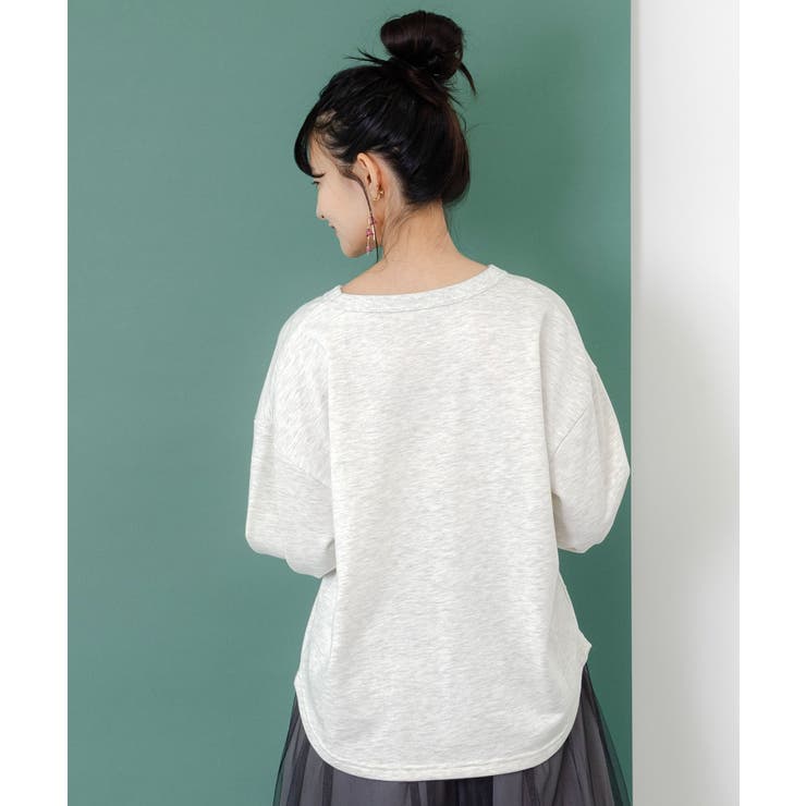 スカラーちゃん×トラ×蝶刺繍 ミニ裏毛プルオーバー | ScoLar | 詳細画像4 