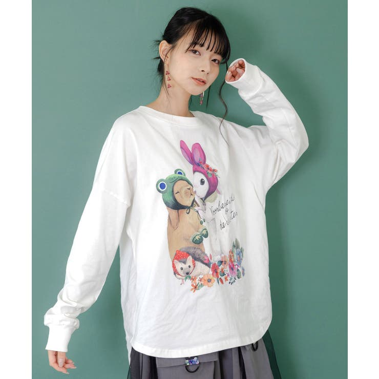 冬支度中アニマルプリントプルオーバー | ScoLar | 詳細画像2 