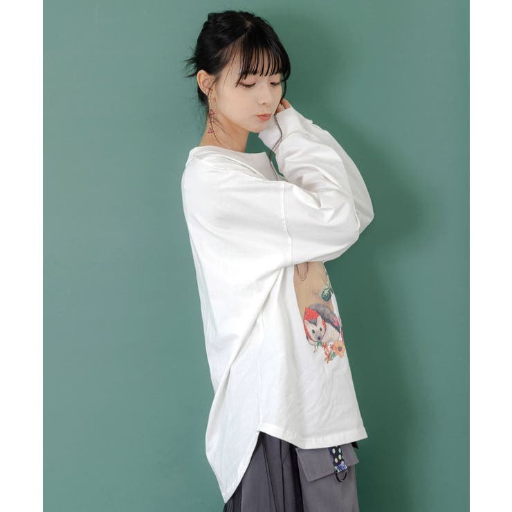 冬支度中アニマルプリントプルオーバー | ScoLar | 詳細画像3 