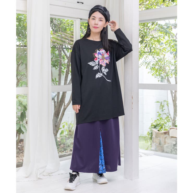 仲宗根泉(HY)コラボ アート柄花柄チュニック | ScoLar | 詳細画像15 