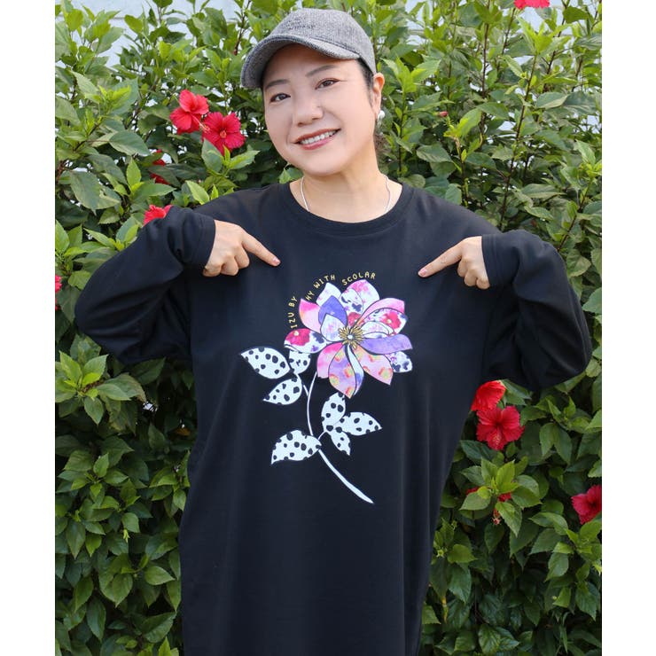 仲宗根泉(HY)コラボ アート柄花柄チュニック | ScoLar | 詳細画像3 