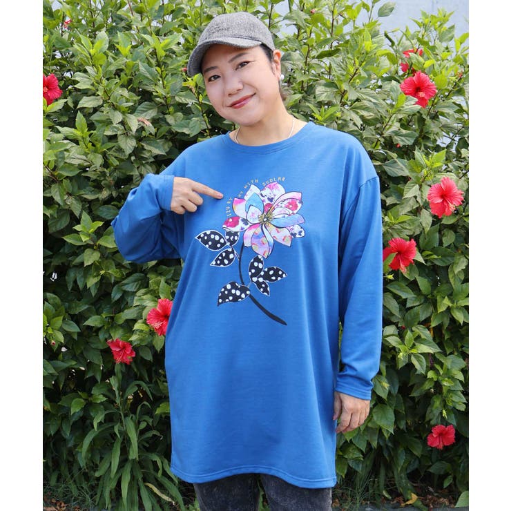 仲宗根泉(HY)コラボ アート柄花柄チュニック | ScoLar | 詳細画像4 