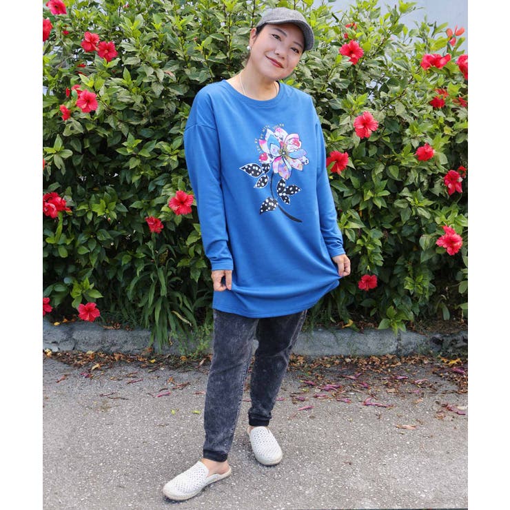 仲宗根泉(HY)コラボ アート柄花柄チュニック | ScoLar | 詳細画像5 