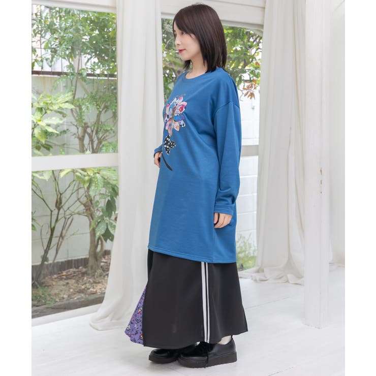 仲宗根泉(HY)コラボ アート柄花柄チュニック | ScoLar | 詳細画像8 