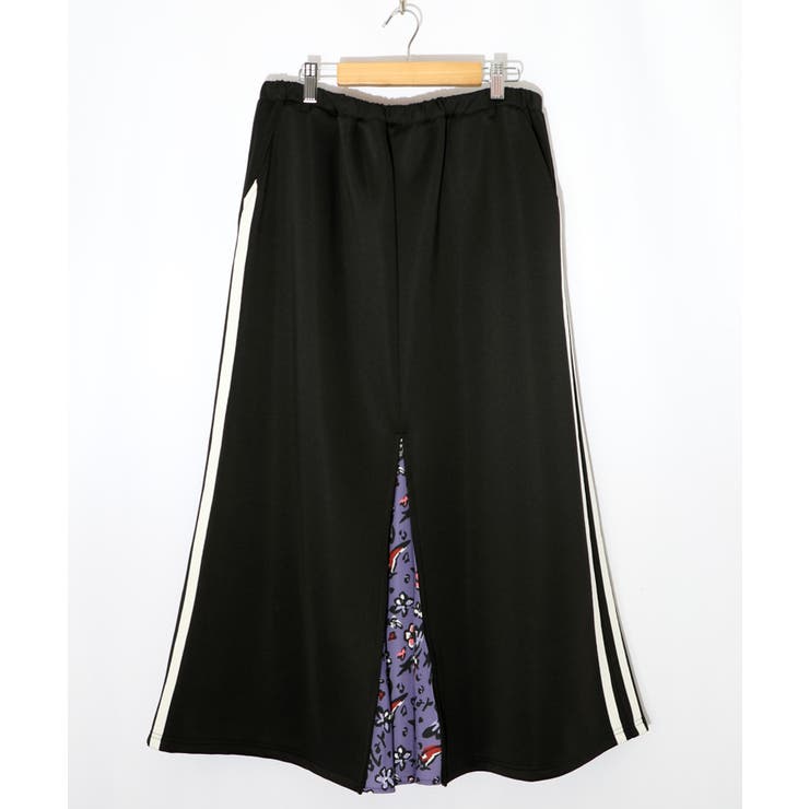 ブラック | 仲宗根泉(HY)コラボ 柄切替ジャージスカート | ScoLar