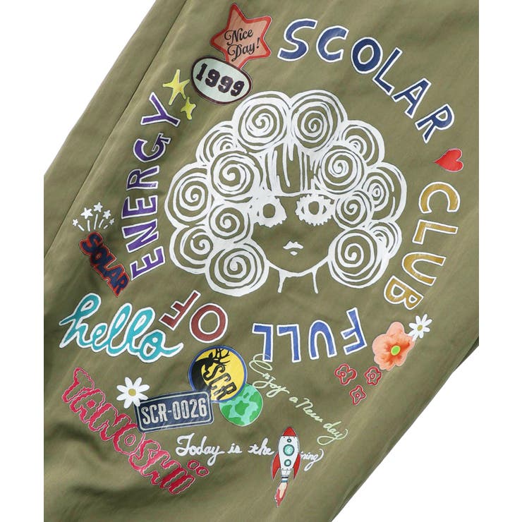 ポップ柄裏フリースあったかナイロンパンツ | ScoLar | 詳細画像28 