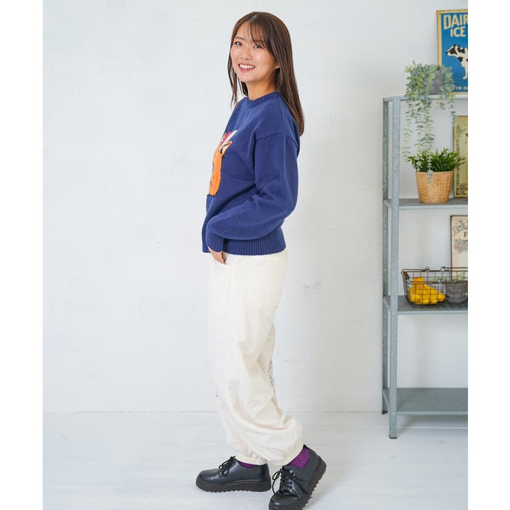 ポップ柄裏フリースあったかナイロンパンツ | ScoLar | 詳細画像9 