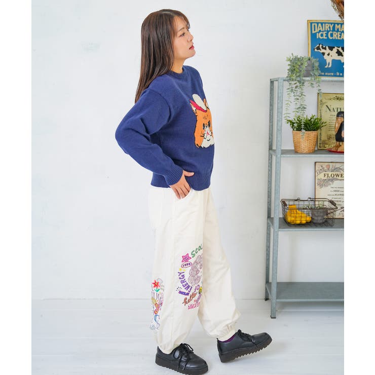 ポップ柄裏フリースあったかナイロンパンツ | ScoLar | 詳細画像10 