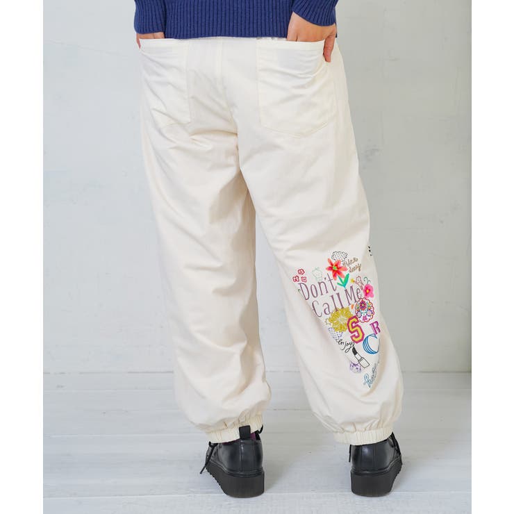 ポップ柄裏フリースあったかナイロンパンツ | ScoLar | 詳細画像12 