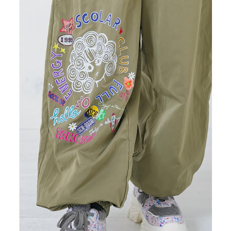 ポップ柄裏フリースあったかナイロンパンツ | ScoLar | 詳細画像14 