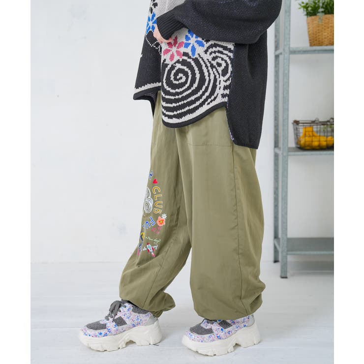 ポップ柄裏フリースあったかナイロンパンツ | ScoLar | 詳細画像16 