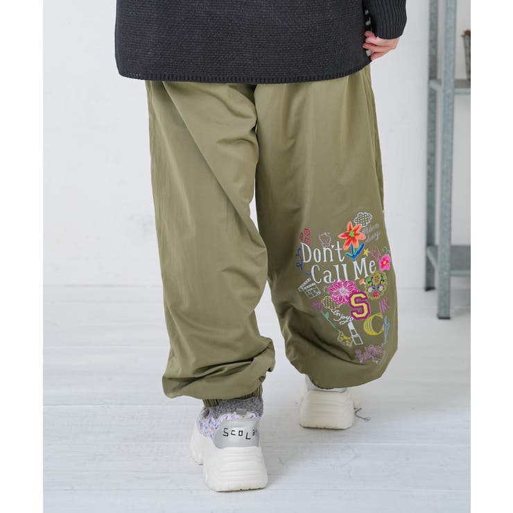 ポップ柄裏フリースあったかナイロンパンツ | ScoLar | 詳細画像17 