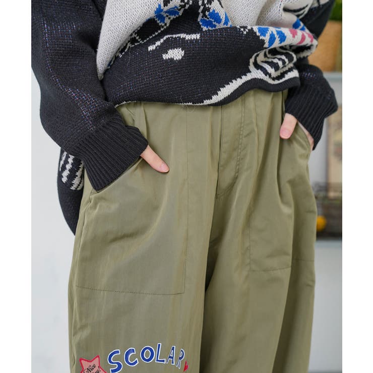 ポップ柄裏フリースあったかナイロンパンツ | ScoLar | 詳細画像20 