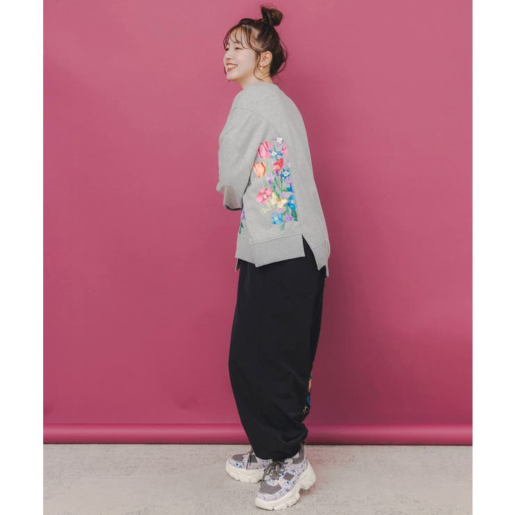 ポップ柄裏フリースあったかナイロンパンツ | ScoLar | 詳細画像3 