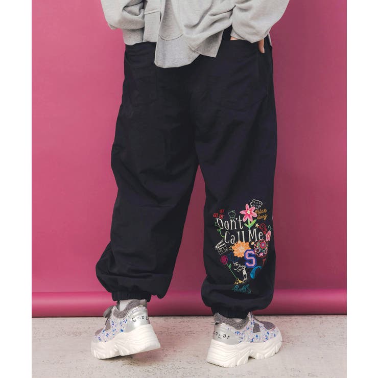 ポップ柄裏フリースあったかナイロンパンツ | ScoLar | 詳細画像4 