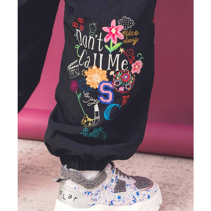 ポップ柄裏フリースあったかナイロンパンツ | ScoLar | 詳細画像6 