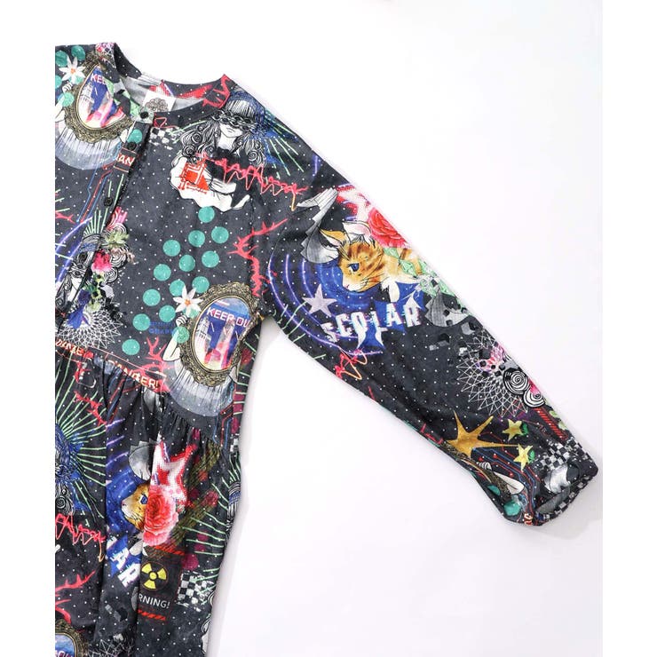 2柄展開クラッシュベロアワンピース | ScoLar | 詳細画像22 