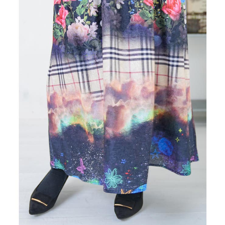 2柄展開クラッシュベロアワンピース | ScoLar | 詳細画像16 