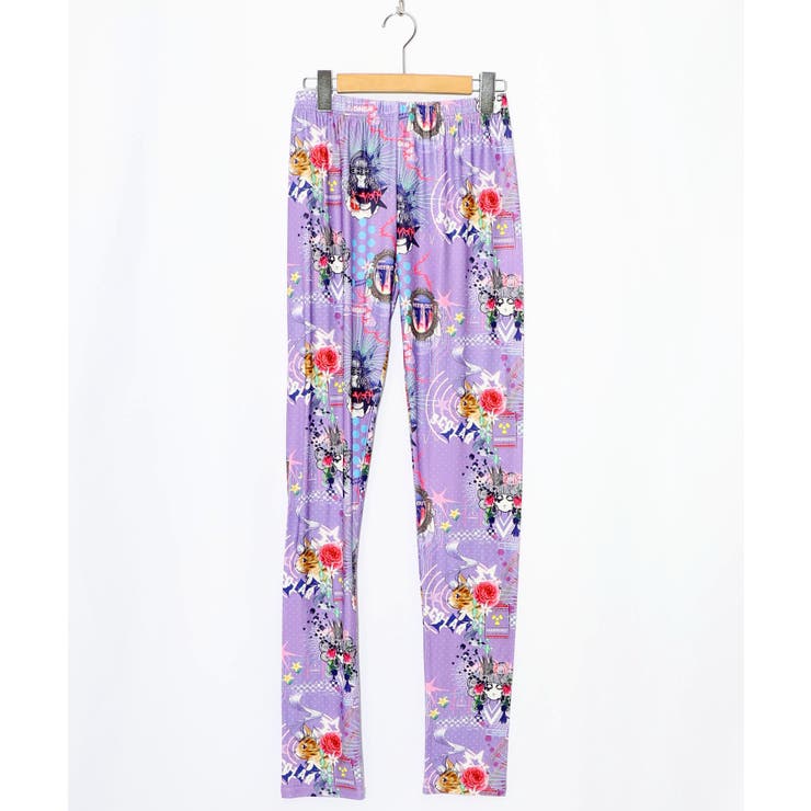 パープル | スカラー3柄展開 裏起毛スムースレギンス | ScoLar