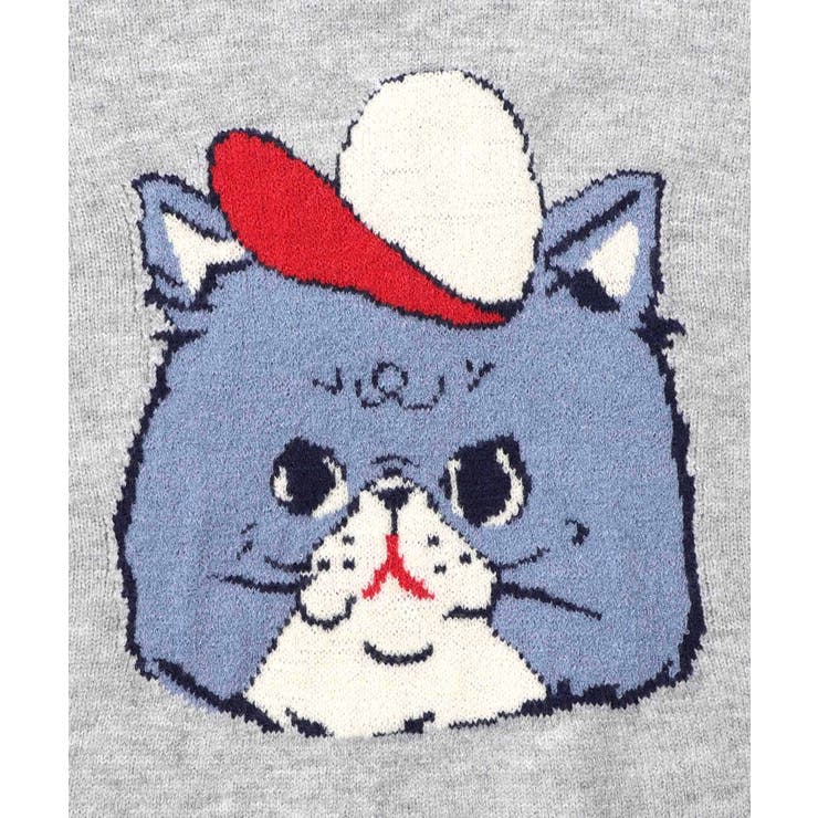 キャップネコ柄ジャガードニットプルオーバー | ScoLar | 詳細画像29 