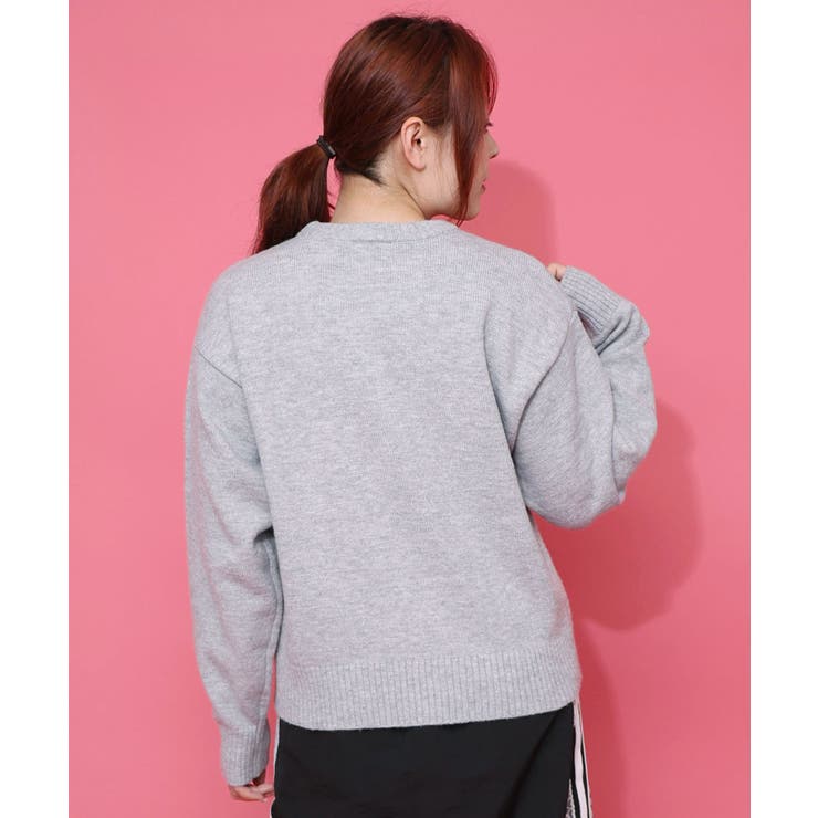 キャップネコ柄ジャガードニットプルオーバー | ScoLar | 詳細画像9 