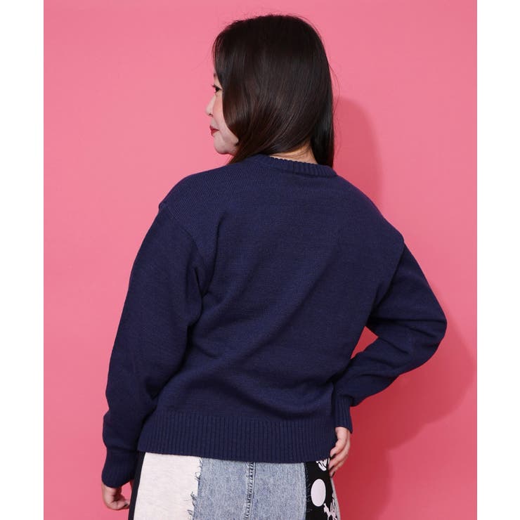 キャップネコ柄ジャガードニットプルオーバー | ScoLar | 詳細画像14 